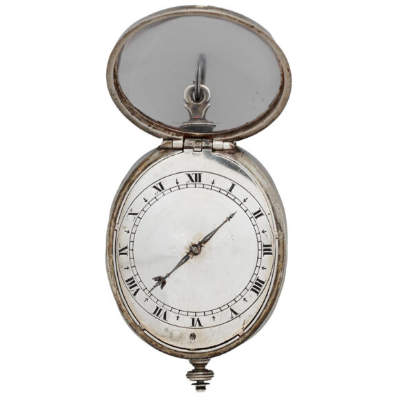 Rare English silver oval verge puritan watch Circa 1640-50 Rare English silver oval verge puritan watch Circa 1640-50