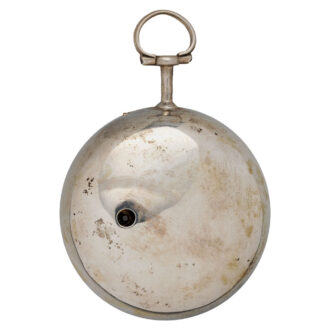 English silver pair cased repoussé watch with date Circa 1695-1750