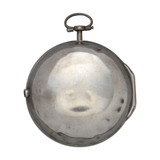 Rare English silver pair cased verge pocket watch Circa 1749