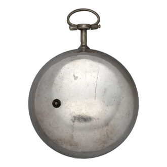 Rare English silver pair cased verge pocket watch Circa 1749