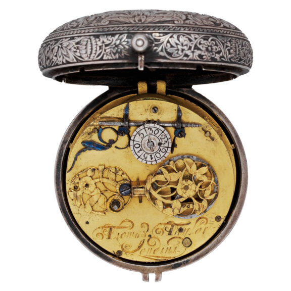 Early English silver single-handed pendant watch Circa 1650 Early English silver single-handed pendant watch Circa 1650