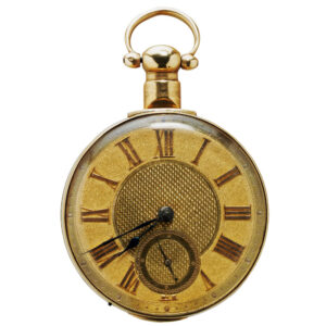 English 18K gold pocket watch from the early 19th century