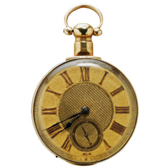 English 18K gold pocket watch from the early 19th century