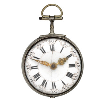 English pair-cased watch with repoussé decoration Circa 1758