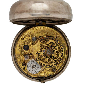 English pair-cased watch with repoussé decoration Circa 1758