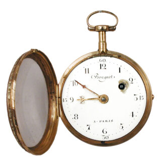 French multi-colour gold pocket watch from the 18th century