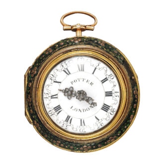 Rare English double-cased repoussé verge watch Circa 1790-92
