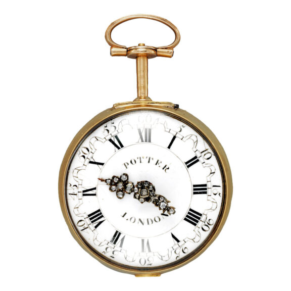 Rare English double-cased repoussé verge watch Circa 1790-92 Rare English double-cased repoussé verge watch Circa 1790-92