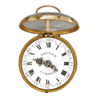 Rare English double-cased repoussé verge watch Circa 1790-92
