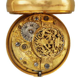 Rare English double-cased repoussé verge watch Circa 1790-92