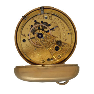 English gold pocket watch with decorated dial Circa 1824-1825