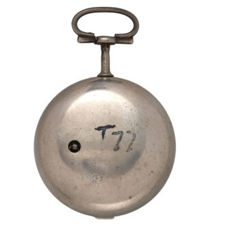 English verge pocket watch in repoussé silver case Circa 1765-66 English verge pocket watch in repoussé silver case Circa 1765-66