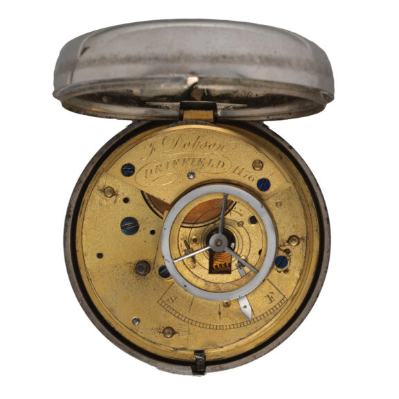 English silver watch with a holy scene on the dial Circa 1842 English silver watch with a holy scene on the dial Circa 1842