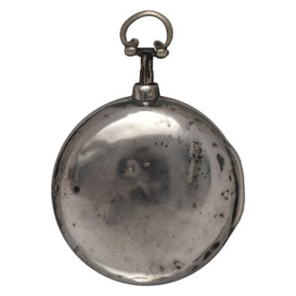 English silver pair cased watch with Masonic dial Circa 1787-1810