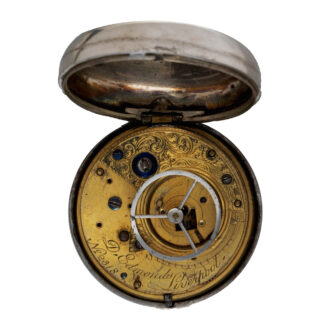 English silver pair cased watch with Masonic dial Circa 1787-1810