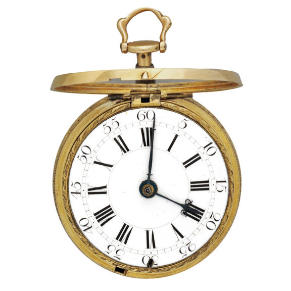 English gold pair-cased verge pocket watch Circa 1740 English gold pair-cased verge pocket watch Circa 1740