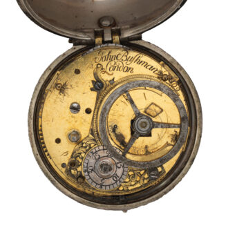 Attractive English Niello silver pocket watch Circa 1687-1710