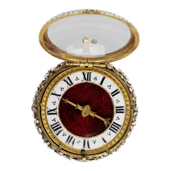 French gold watch with raised enamelled gold Circa 1560 French gold watch with raised enamelled gold Circa 1560