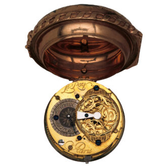 German gold watch decorated with hardstones Circa 1770-1780 German gold watch decorated with hardstones Circa 1770-1780