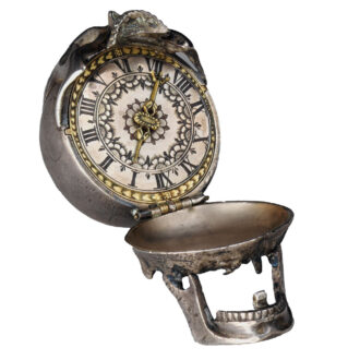 Swiss silver memento mori skull-form watch Circa 1650