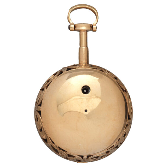 English pair-cased gold and enamel verge pocket watch Circa 1750 English pair-cased gold and enamel verge pocket watch Circa 1750