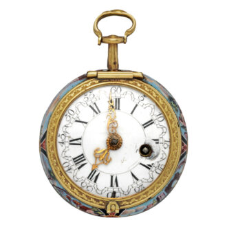 English important silver and enamel verge watch Circa 1740-60