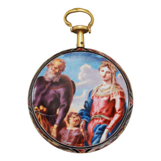 English important silver and enamel verge watch Circa 1740-60