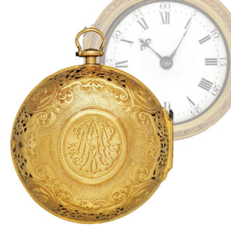 Fine English gold pair-cased pocket watch Circa 1720-1730
