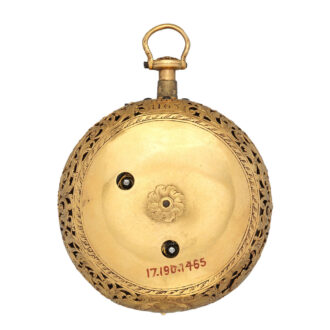 Fine English gold pair-cased pocket watch Circa 1720-1730