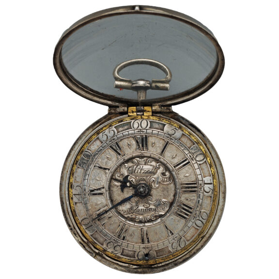 English silver verge tortoiseshell pocket watch Circa 1697 English silver verge tortoiseshell pocket watch Circa 1697
