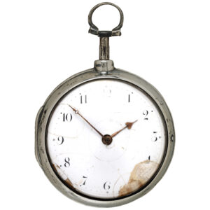 Irish verge pocket watch in silver pair cases Circa 1809