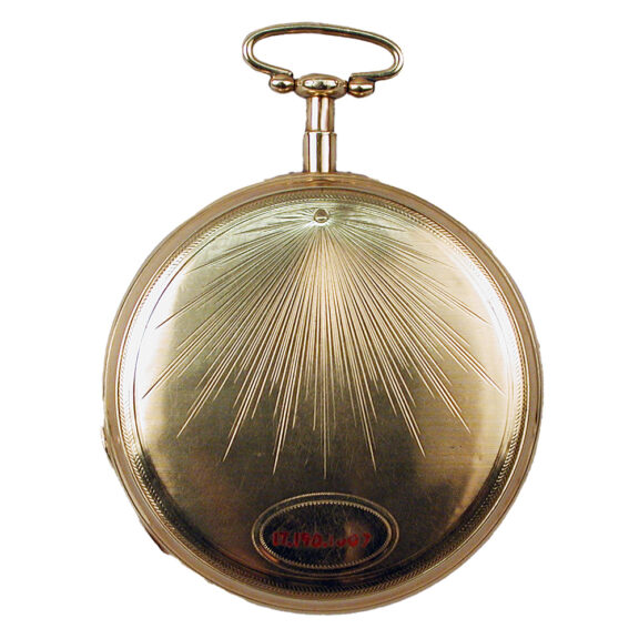 Falsely signed Swiss gold skeletonized pocket watch Circa 1810 Falsely signed Swiss gold skeletonized pocket watch Circa 1810