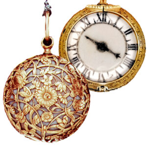 French miniature gold enamel pendant watch Circa 1630