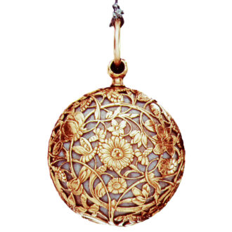 French miniature gold enamel pendant watch Circa 1630