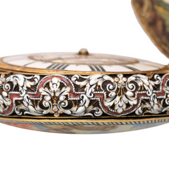 Fine and rare Dutch enamelled verge watch Circa 1676-1680