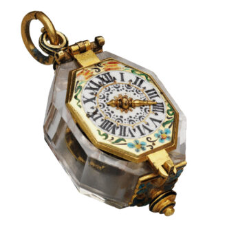 German octagonal gold and rock crystal watch Circa 1630-1640