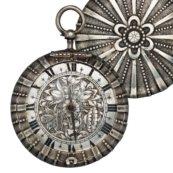 English silver and gilded brass one-handed verge watch Circa 1650