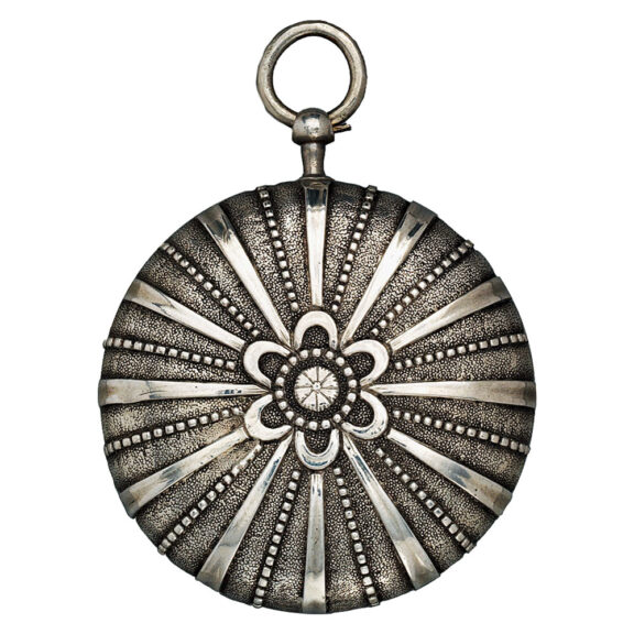 English silver and gilded brass one-handed verge watch Circa 1650 English silver and gilded brass one-handed verge watch Circa 1650