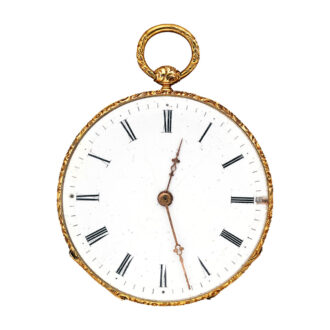 Fine Swiss gold pocket watch with taille-douce engraving Circa 1835