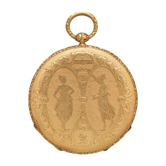 Fine Swiss gold pocket watch with taille-douce engraving Circa 1835