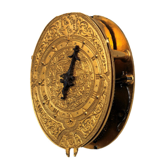 Very early Belgian gilt brass oval pendant watch Circa 1571 Very early Belgian gilt brass oval pendant watch Circa 1571