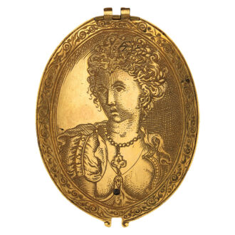 Very early Belgian gilt brass oval pendant watch Circa 1571