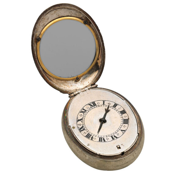 Rare English silver egg-shape Puritan pocket watch Circa 1640 Rare English silver egg-shape Puritan pocket watch Circa 1640