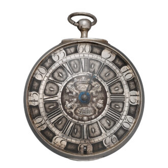 English silver enamel pair-cased verge pocket watch Circa 1710