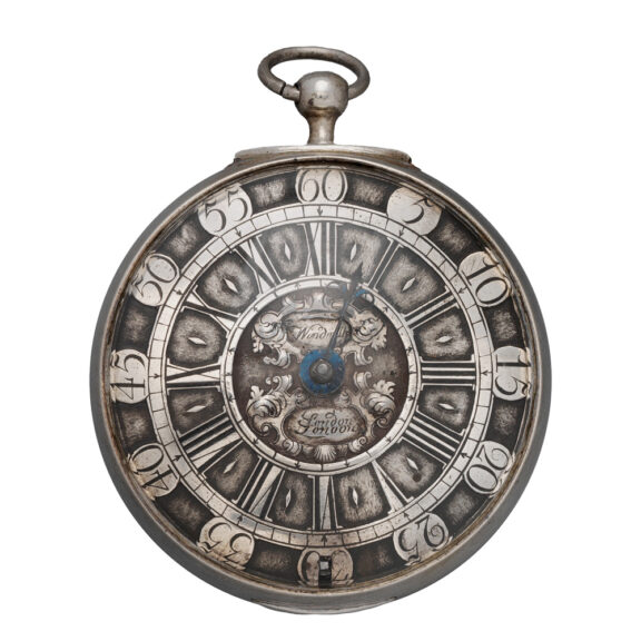 English silver enamel pair-cased verge pocket watch Circa 1710 English silver enamel pair-cased verge pocket watch Circa 1710