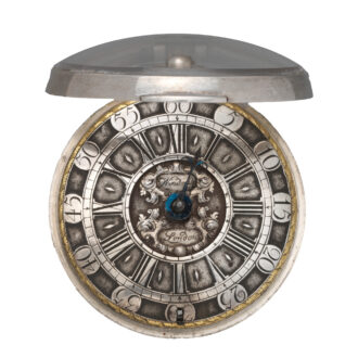 English silver enamel pair-cased verge pocket watch Circa 1710