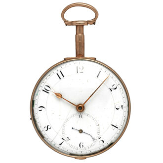Heavy gold English pair-cased verge watch Circa early 19th's