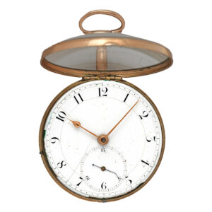 Heavy gold English pair-cased verge watch Circa early 19th's