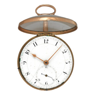 Heavy gold English pair-cased verge watch Circa early 19th's