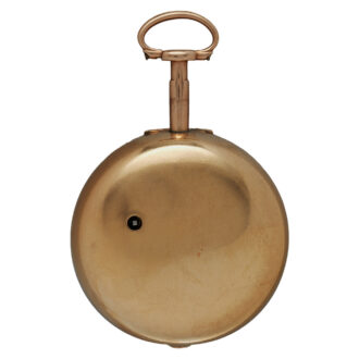 Heavy gold English pair-cased verge watch Circa early 19th's